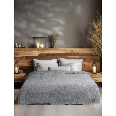 Κουβέρτα γούνινη ZANORIA GREY Κουβέρτα μονή: 160 x 220 εκ.