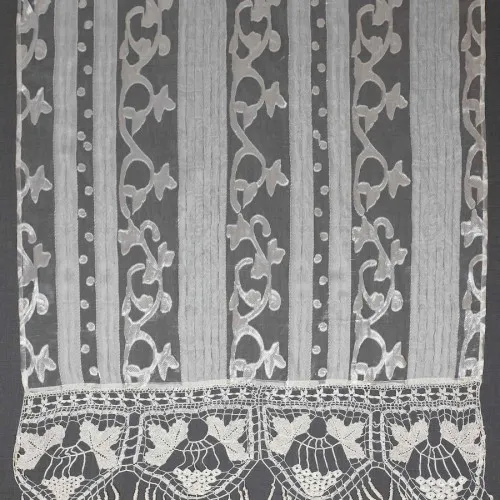 κουρτίνα 014 (90cm x 130cm) λευκό με τιράντα