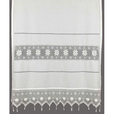 κουρτίνα 018 (140cm x 260cm) λευκό με τούνελ