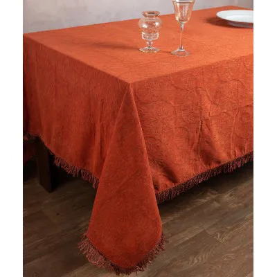 Σενίλ τραπεζομάντηλο 055 (200cm x 280cm) πορτοκαλί 