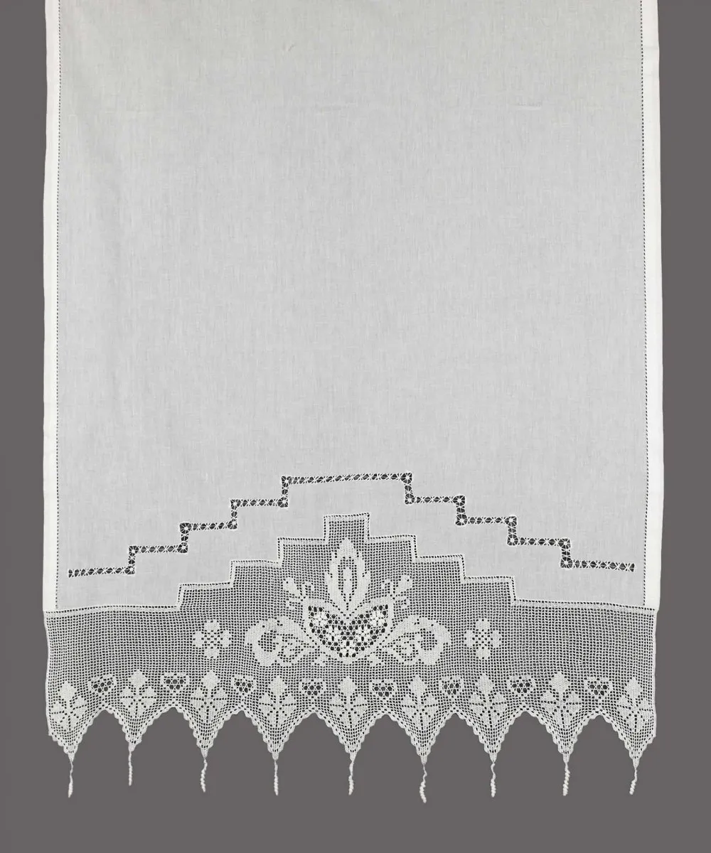 κουρτίνα 075 (50cm x 100cm) λευκό με τούνελ