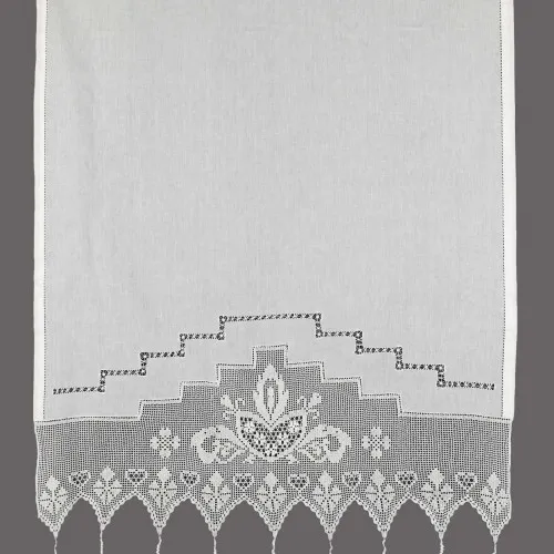 κουρτίνα 075 (140cm x 260cm) λευκό με τούνελ
