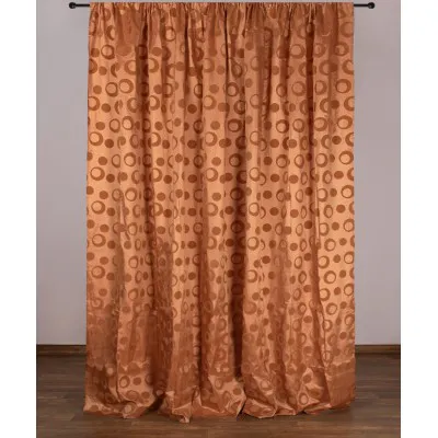 Κουρτίνα 082 (300cm x 275cm) με τρέσα χρυσό