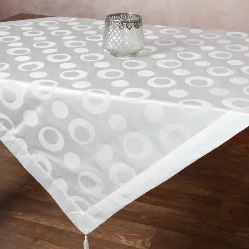 Σατέν καρέ 082 (85cm x 85cm) λευκό