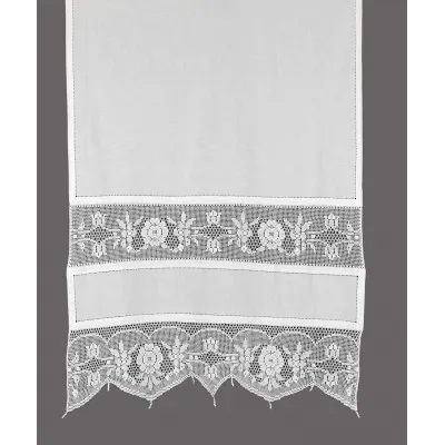 κουρτίνα 097 (90cm x 130cm) λευκό με τούνελ