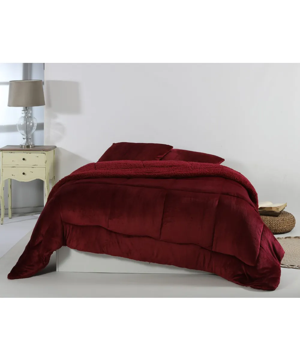 Κουβερτοπάπλωμα solid (220cm x 240cm) burgundy