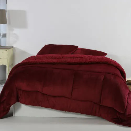 Κουβερτοπάπλωμα solid (220cm x 240cm) burgundy