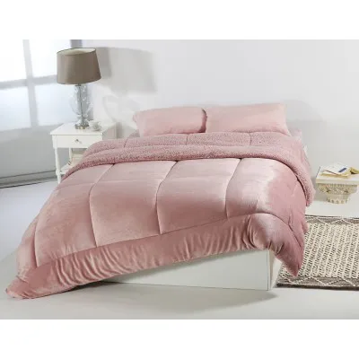 Κουβερτοπάπλωμα solid (220cm x 240cm) old rose