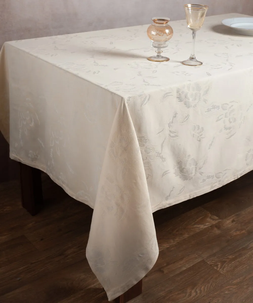 Ζακάρ τραπεζομάντηλο 10190 (140cm x 140cm) μπέζ