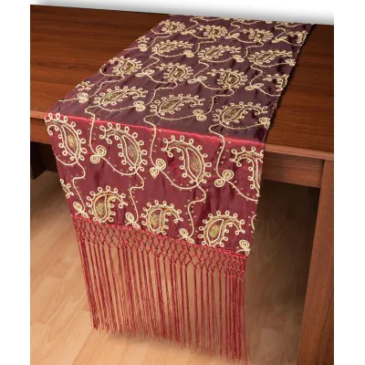 Σατέν τραβέρσα 1028 (50cm x 210cm) μπορντώ  
