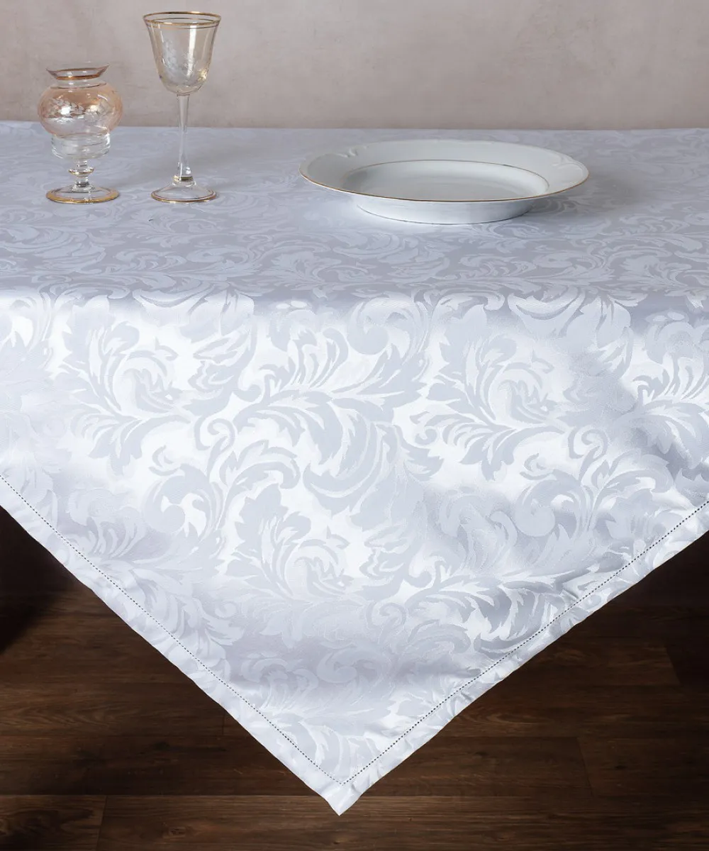 Ζακάρ τραπεζομάντηλο 107147 (140cm x 140cm) λευκό