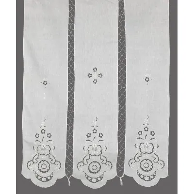 κουρτίνα 177 (140cm x 260cm) λευκή με τούνελ