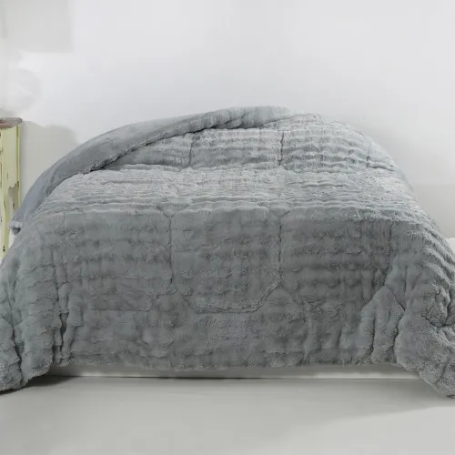 Κουβερτοπάπλωμα burble (240cm x 260cm) γκρί