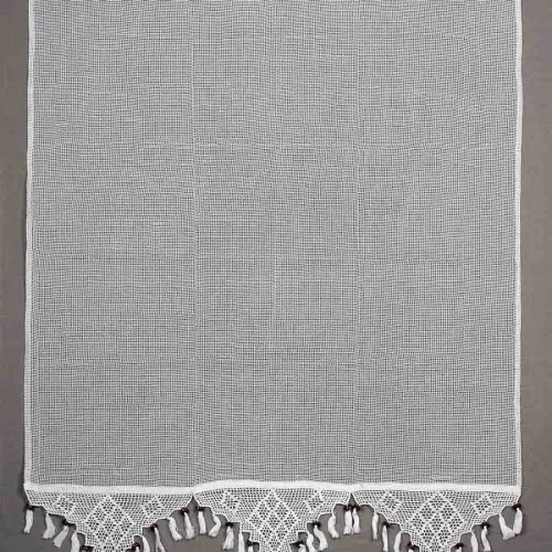 κουρτίνα 2003/1 (120cm x 150cm) λευκή με τιράντα