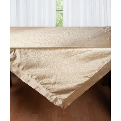 Σατέν τραπεζομάντηλο 2009 λουλούδι (160cm x 220cm) χρυσό