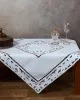 Χειροποίητο κοφτό σετ 3 τεμαχίων 2154 (40cm x 110cm/30cm x 30cm x 2) λευκό