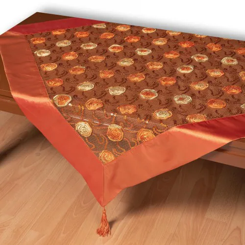 Τούλινο καρέ 264-17 (85cm x 85cm) πορτοκαλί