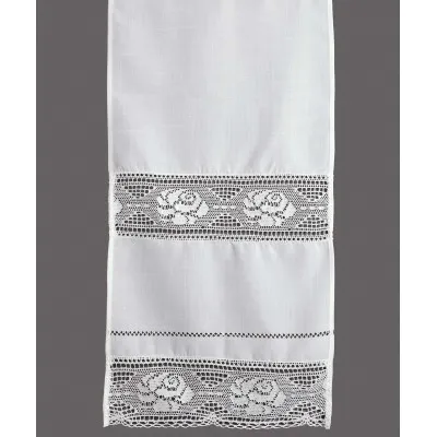 κουρτίνα 343 (160cm x 160cm) λευκό με τούνελ