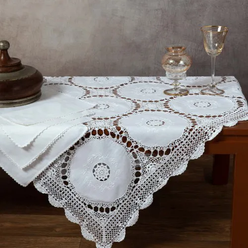 ΒΑΜΒΑΚΕΡΟ ΤΡΑΠΕΖΟΜΑΝΤΗΛΟ ΜΕ ΠΛΕΚΤΟ 371 (127CM X 175CM)