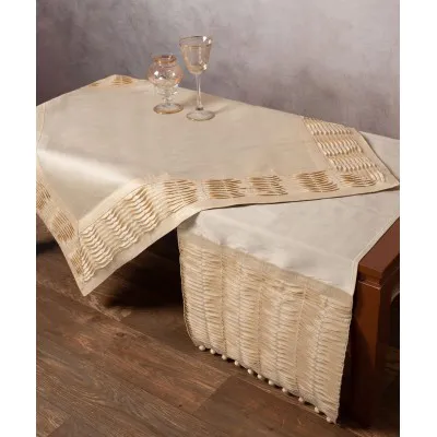 καρέ (85cm X 85cm) 3819 πλισέ ecru