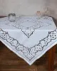 Χειροποίητο κοφτό τραπεζομάντηλο (140cm x 140cm) 412 λευκό