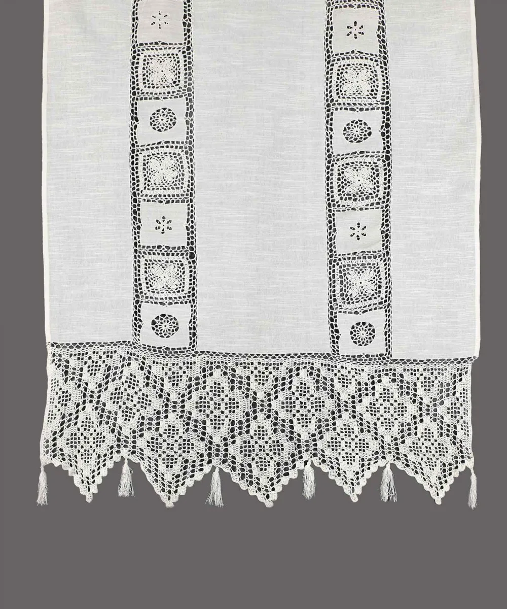 κουρτίνα 426 (200cm x 270cm) λευκό με τιράντες