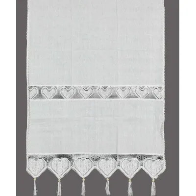 κουρτίνα 432 (90cm x 130cm) λευκή με τούνελ