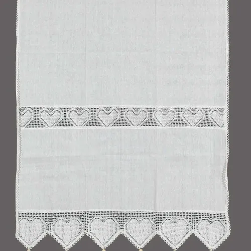 κουρτίνα 432 (90cm x 130cm) λευκή με τούνελ
