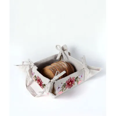 Ψωμιέρα rococo 4338 (18cm x 18cm) μπέζ