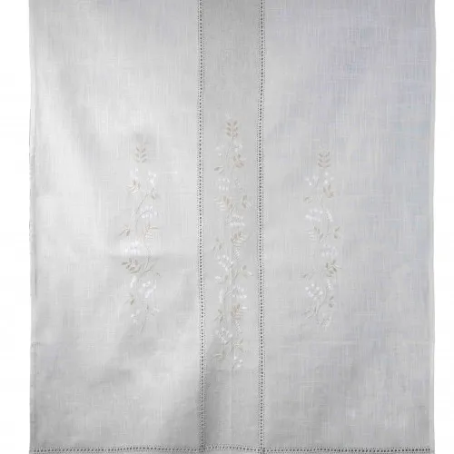 κουρτίνα 465 (160cm x 160cm) ivory/άμμου με τούνελ