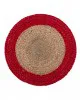Σουπλά γιούτα (38cm) natural/red