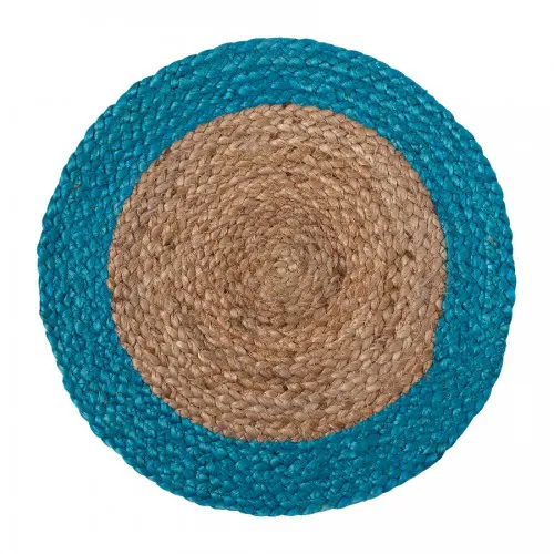 Σουπλά γιούτα (38cm) natural/turquise