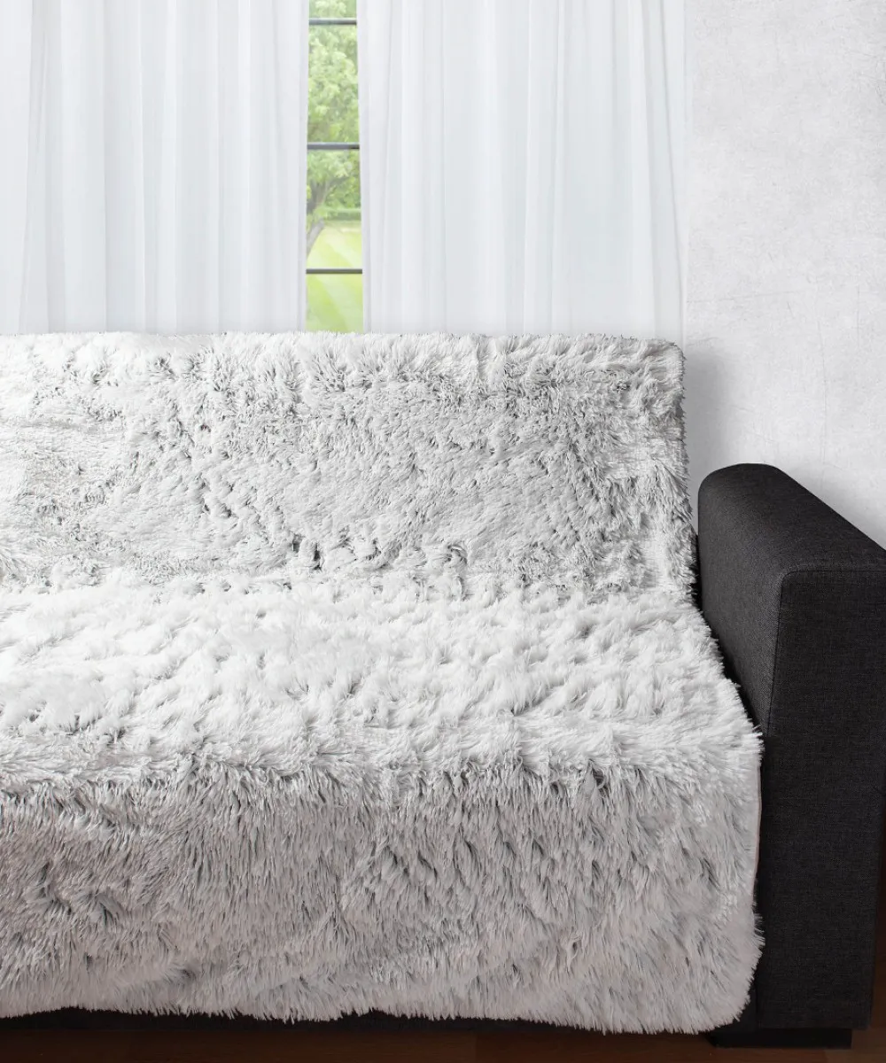 Διακοσμητικό μαλλιαρό ριχτάρι 5336 (145cm x 195cm) δίχρωμο/γκρί βάση