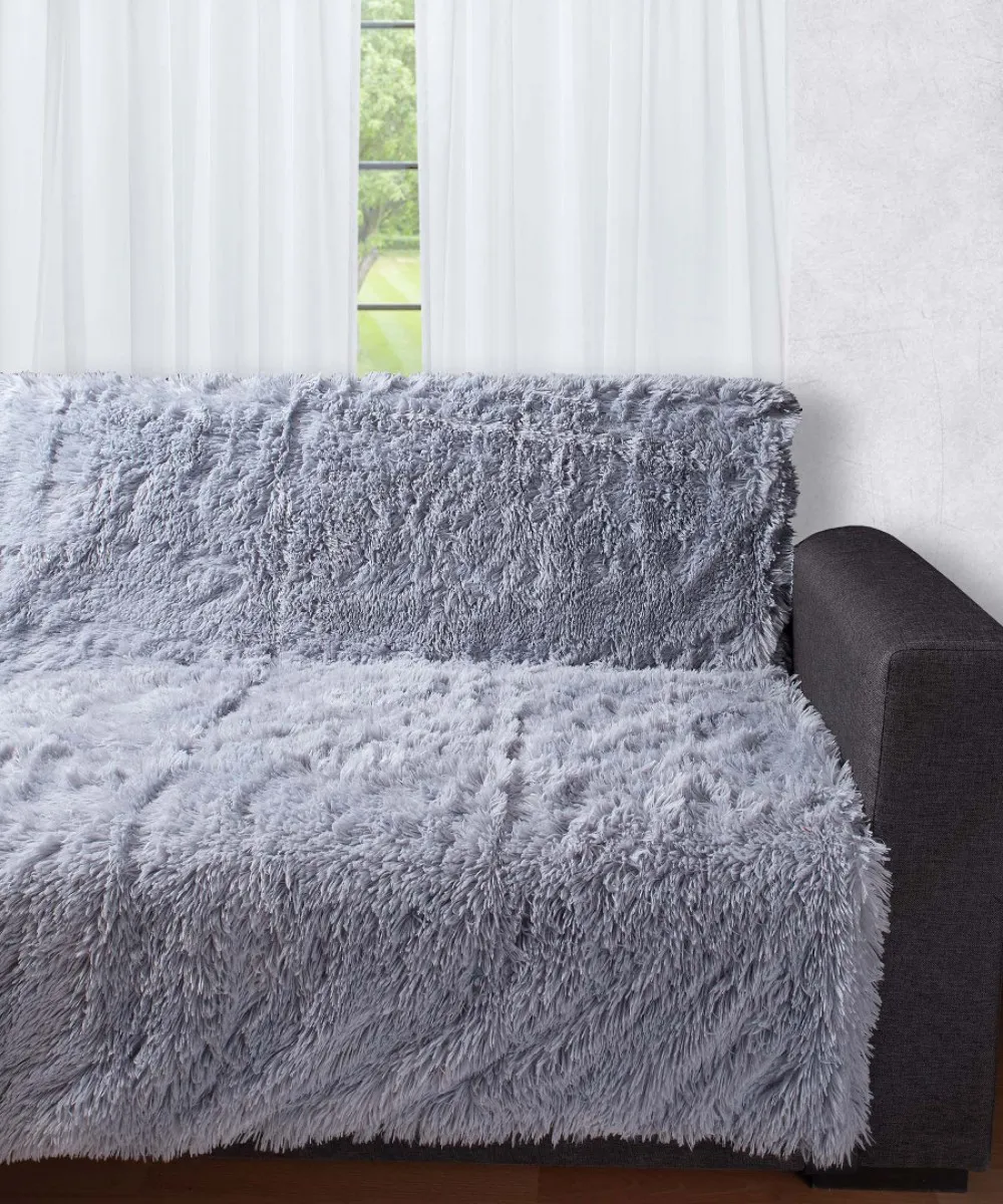Διακοσμητικό μαλλιαρό ριχτάρι 5336 (145cm x 195cm) γκρί