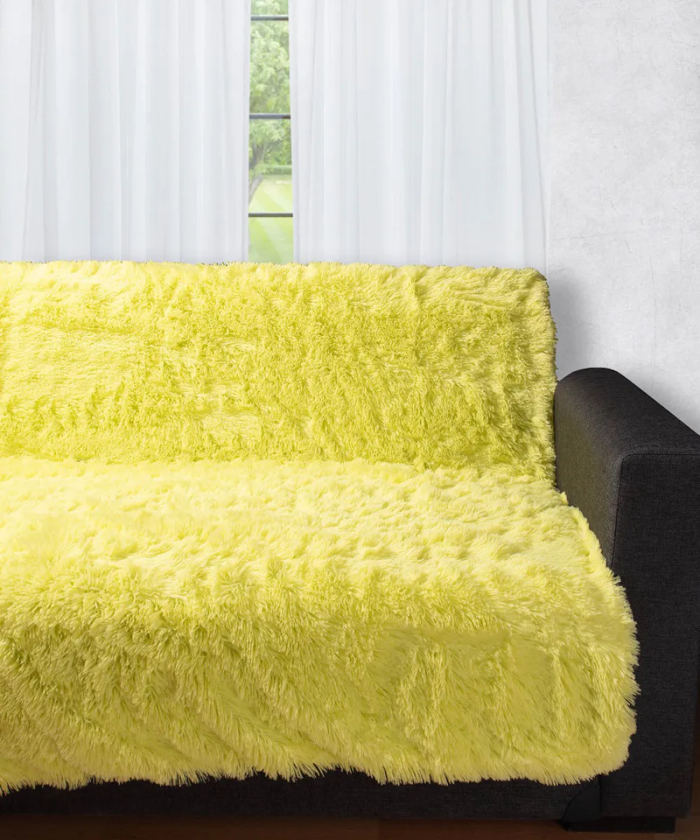 Διακοσμητικό μαλλιαρό ριχτάρι 5336 (145cm x 195cm) Lime