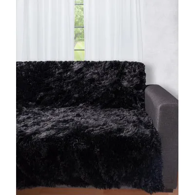 Διακοσμητικό μαλλιαρό ριχτάρι 5336 (145cm x 195cm) μαύρο