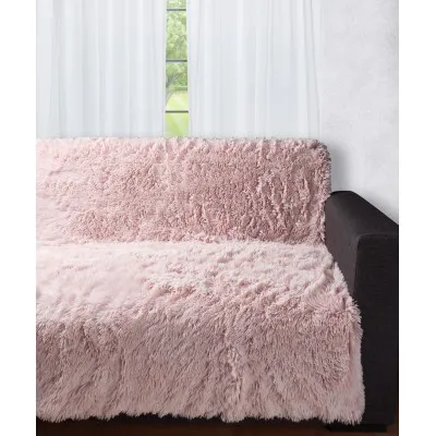 Διακοσμητικό μαλλιαρό ριχτάρι 5336 (145cm x 195cm) πούδρα
