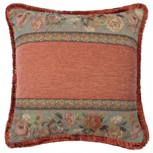 Μαξιλαροθήκη με κρόσσι 572 (45cm x 45cm) κεραμιδί
