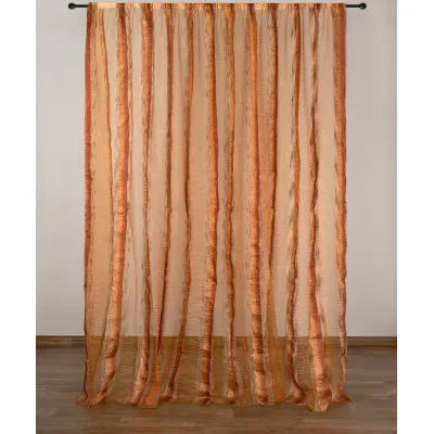 Κουρτίνα 6103 (280cm x 300cm) με τρέσα καφέ
