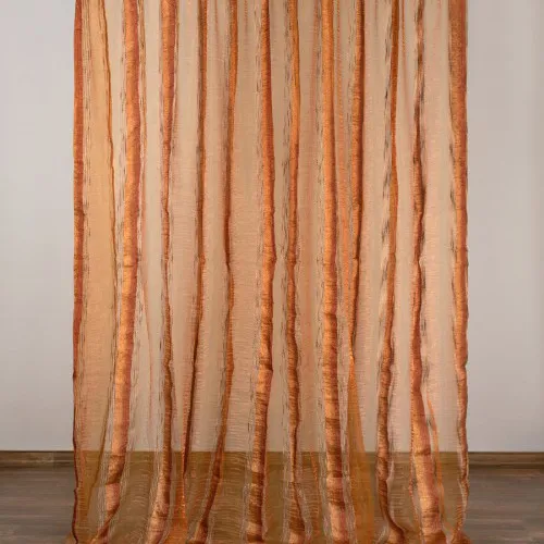Κουρτίνα 6103 (280cm x 300cm) με τρέσα καφέ
