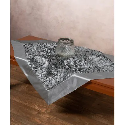 Σατέν καρέ 6134 (85cm x 85cm) γκρί