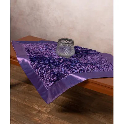 Σατέν καρέ 6134 (85cm x 85cm) μωβ