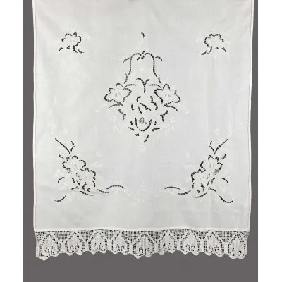 κουρτίνα 662 (120cm x 150cm) λευκό με τούνελ