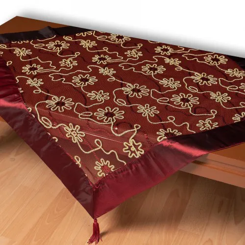 Τούλινο καρέ 7180 (85cm x 85cm) μπορντώ 