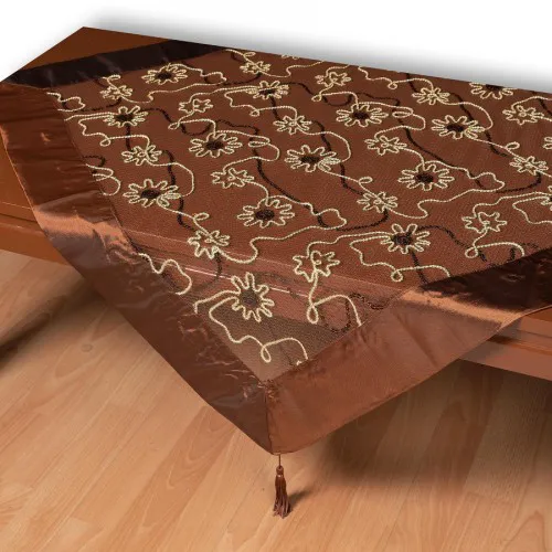 Τούλινο καρέ 7180 (85cm x 85cm) καφέ