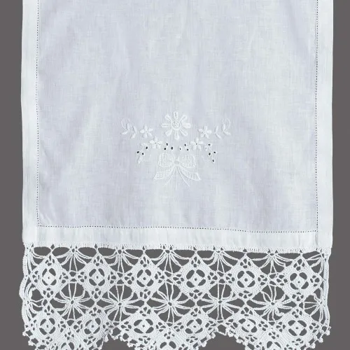 κουρτίνα 6748 (70cm x 120cm) λευκό με τούνελ