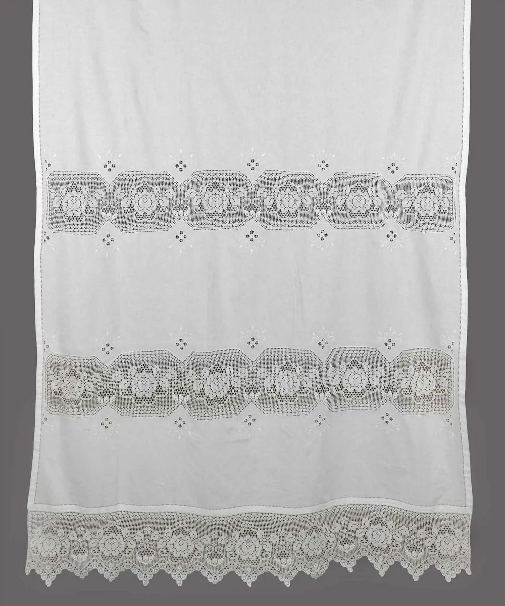κουρτίνα 674 (40cm x 80cm) λευκό με τούνελ