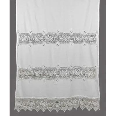 κουρτίνα 674 (40cm x 80cm) λευκό με τούνελ