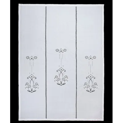 κουρτίνα 723 (210cm x 300cm) λευκή με τούνελ