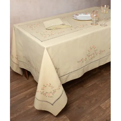 Χειροποίητο Τραπεζομάντηλο 7421 (170cm x 170cm) Λαδί